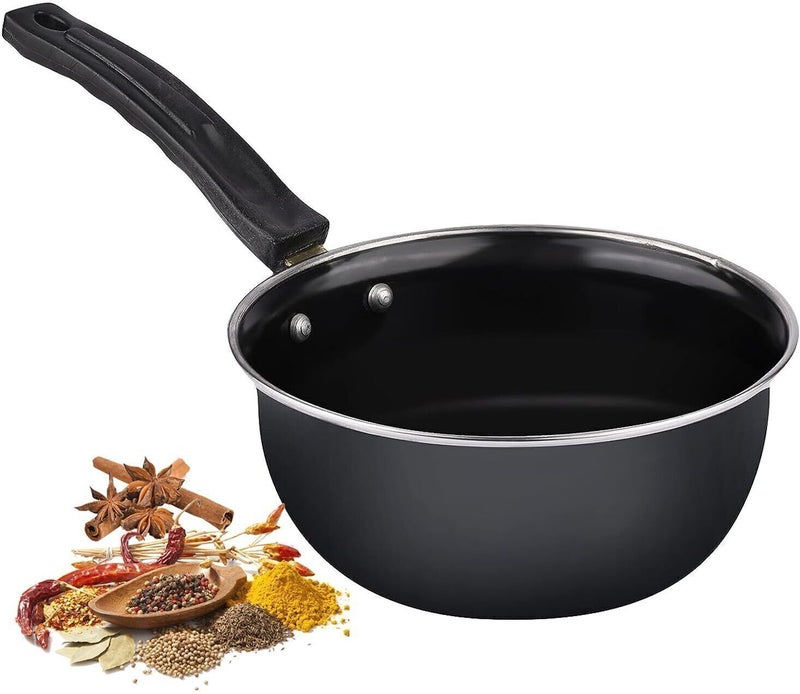 Kashvi Non-Stick Black Sauce Pan for Induction and Gas - Image 2